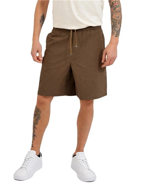 COSTUME BOXER CON COULISSE E LOGO VERTICALE UOMO VERDE