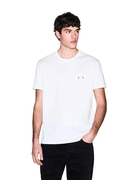 T-SHIRT MANICA CORTA CON STAMPA LOGO PICCOLA UOMO BIANCO