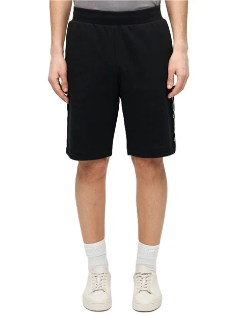 BERMUDA UOMO NERO CON FASCIA ELASTICA IN VITA UOMO NERO