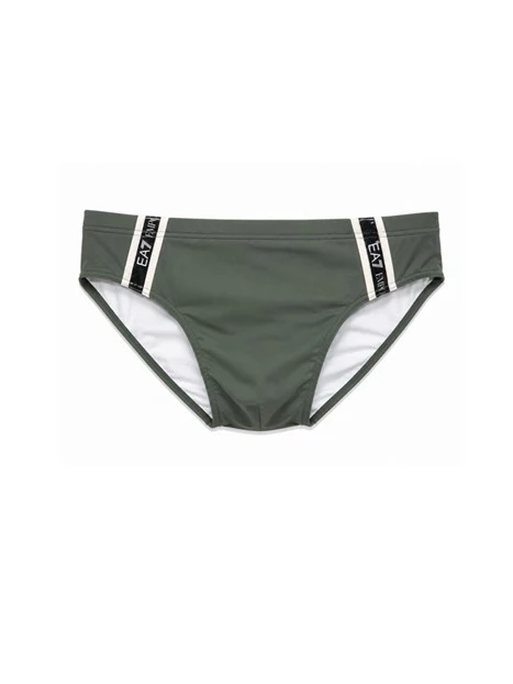 SLIP DA BAGNO CON BANDE LOGATE UOMO VERDE