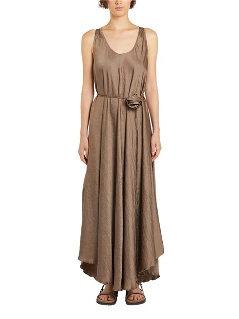 VESTITO LUNGO SVASATO DONNA MARRONE