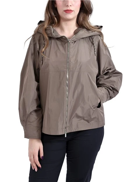 GIACCA IMPERMEABILE MANICHE REGLAN DONNA MARRONE