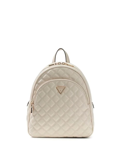 ZAINO IN SIMIPLELLE TRAPUNTATA CON DETTAGLI DORATI DONNA AVORIO