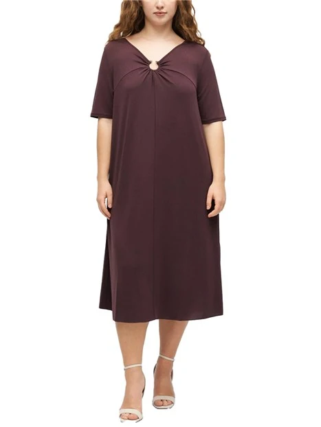 VESTITO LUNGO CON ANELLO DECORATIVO DONNA VIOLA