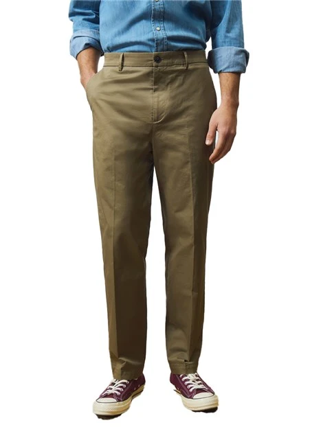 PANTALONI CHINO IN COTONE MODELLO STARCK UOMO VERDE