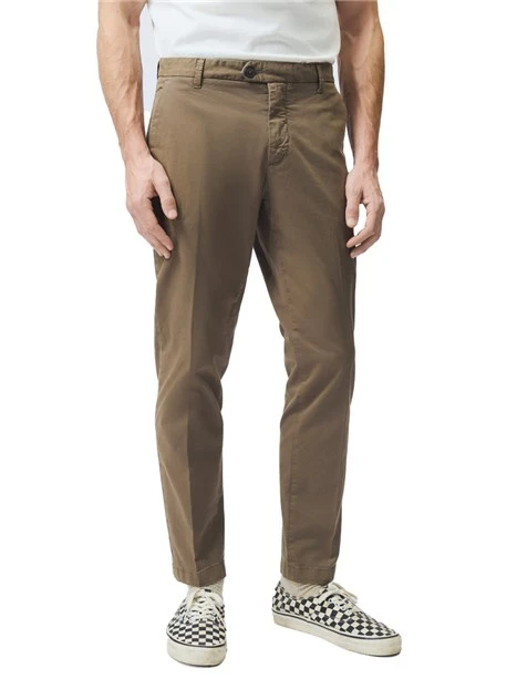 PANTALONE CHINO MODELLO CONDUIT IN COTONE UOMO MARRONE