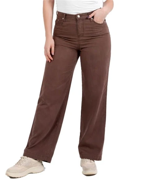 PANTALONI PALAZZO VITA ALTA DONNA MARRONE