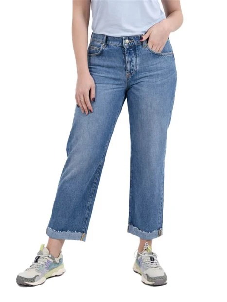 JEANS REGULAR VITA ALTA DONNA BLU