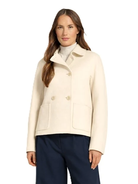 GIACCA CORTA DOPPIOPETTO CON MANICHE A KIMONO DONNA BEIGE