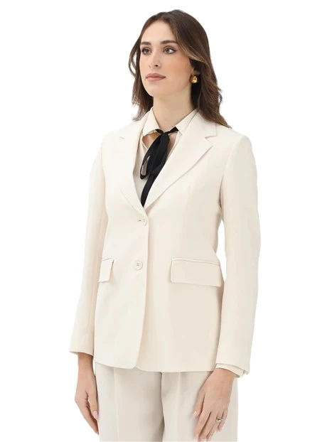 BLAZER MONOPETTO CON VESTIBILITA' SAGOMATA DONNA AVORIO