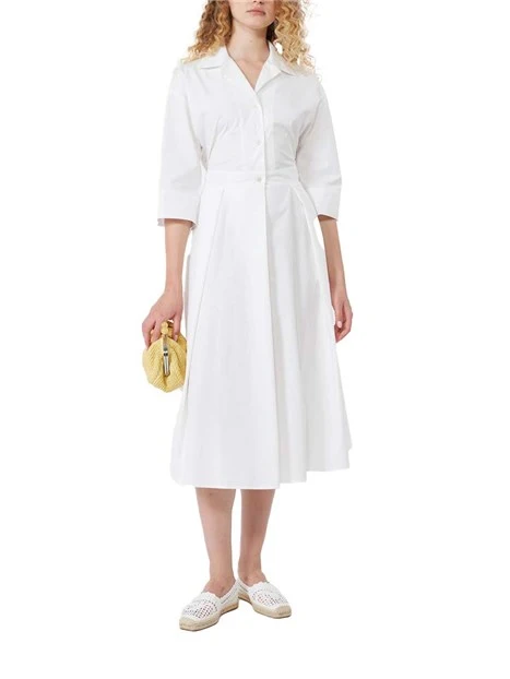 VESTITO CHEMISIER IN PURO COTONE DONNA BIANCO