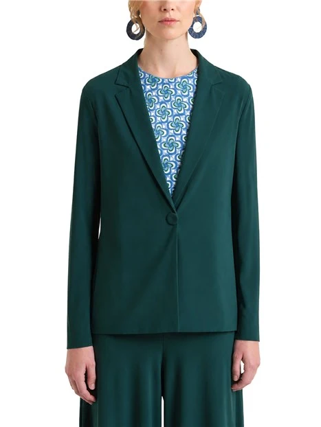 GIACCA MONOPETTO IN JERSEY LEGGERO DONNA VERDE