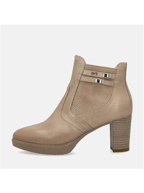 STIVALETTI TACCO BASSO E615080D DONNA BEIGE