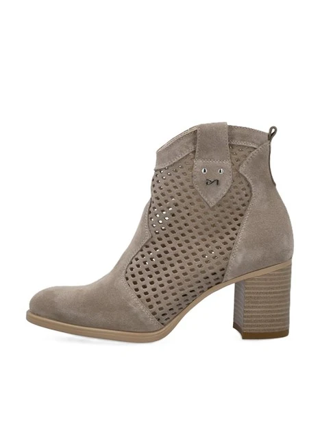 STIVALETTI TACCO BASSO E615110D DONNA BEIGE