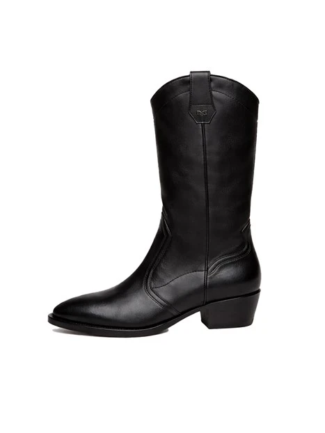 STIVALI TACCO BASSO SAUVAGE  I308282D DONNA NERO