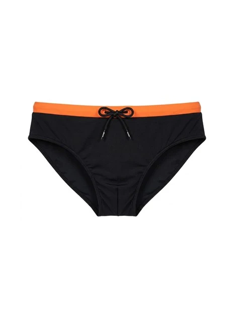 COSTUME SLIP CON BANDA E DETTAGLI FLUO UOMO NERO