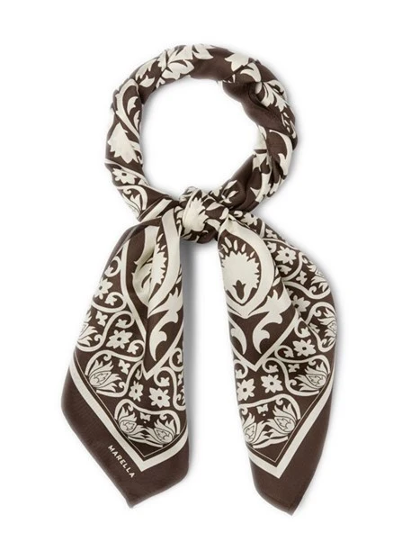 STOLA IN TWILL DI PURA SETA DPONNA MARRONE