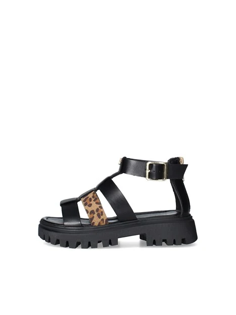SANDALI T-611 BAMBINA NERO