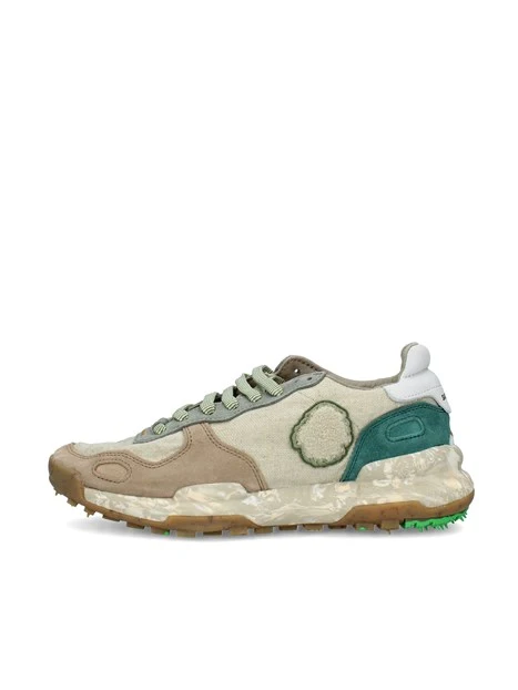 SNEAKERS BASSE CHACRONA-LINEN UOMO VERDE CHIARO