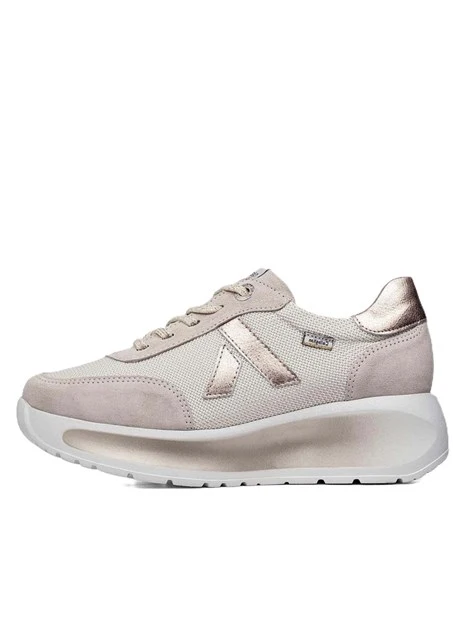 SNEAKERS BASSE 61609 DONNA BEIGE