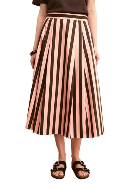 GONNA LUNGA CON ELASTICO IN VITA POSTERIORE DONNA ROSA