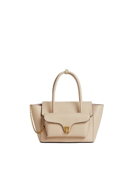 BORSA A MANO DOUBLE BEAT E1T8A180201 DONNA ECRU