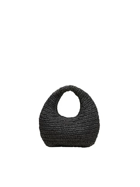 BORSA A MANO REDONDO DONNA NERO