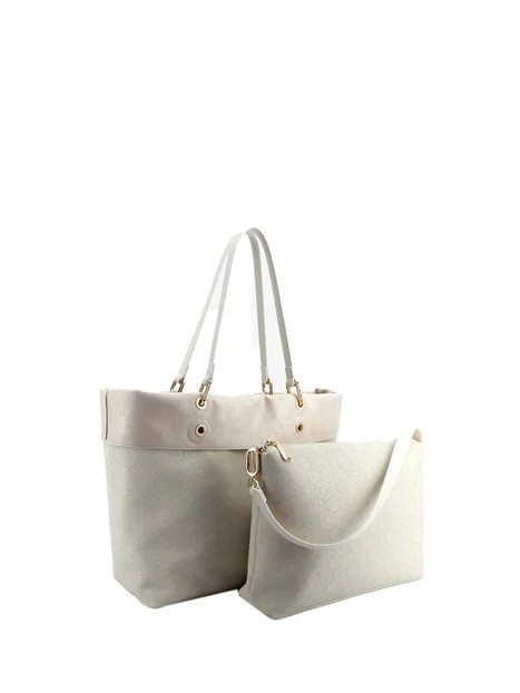 BORSA A SPALLA BENTD8819WV REVERSIBILE DONNA BIANCO