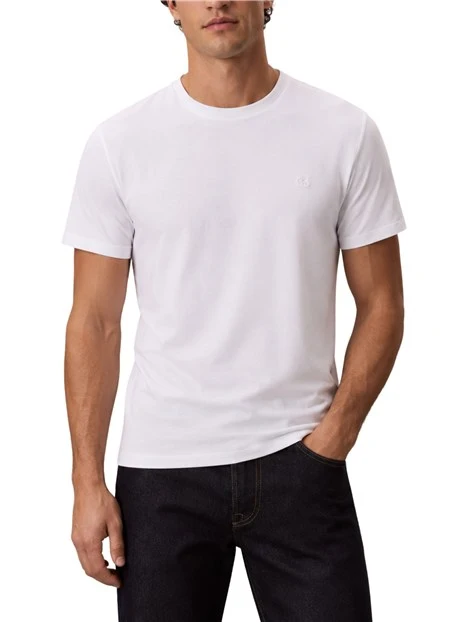 T-SHIRT MANICHE CORTE GIROCOLLO SLIM UOMO BIANCO