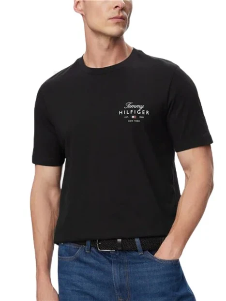 T-SHIRT MANICHE CORTE GIROCOLLO UOMO NERO