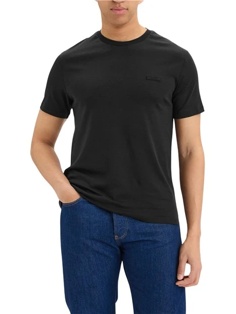 T-SHIRT MANICA CORTA GIROCOLLO SLIM UOMO NERO