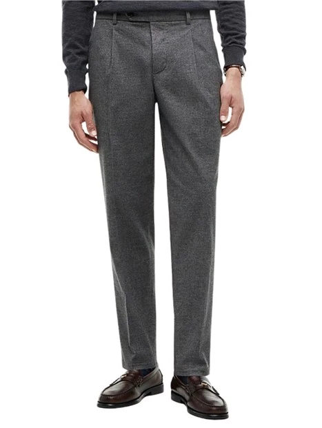 PANTALONE ELEGANTE CON PINCES UOMO GRIGIO