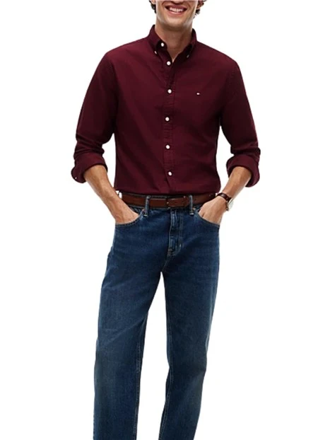 CAMICIA CASUAL OXFORD UOMO BORDEAUX