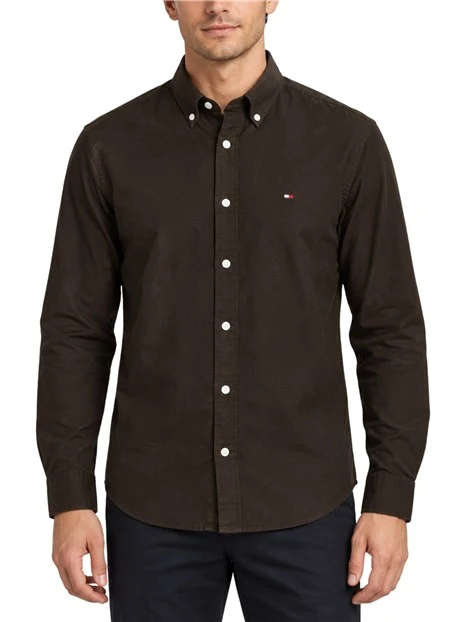 CAMICIA CASUAL OXFORD UOMO MARRONE
