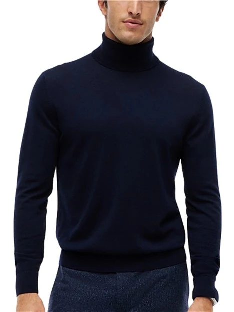 MAGLIA DOLCEVITA IN LANA UOMO BLU SCURO