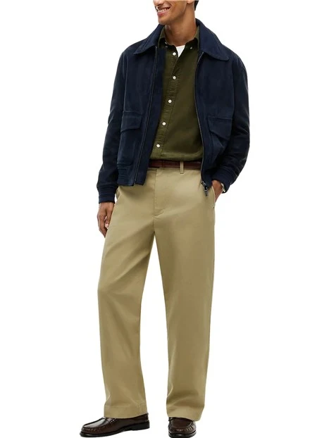 CAMICIA CASUAL IN VELLUTO A COSTE UOMO VERDE