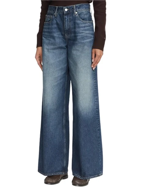 JEANS PALAZZO A GAMBA AMPIA DONNA BLU