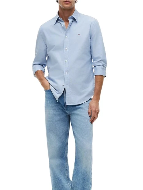 CAMICIA CASUAL OXFORD BUTTON DOWN UOMO AZZURRO