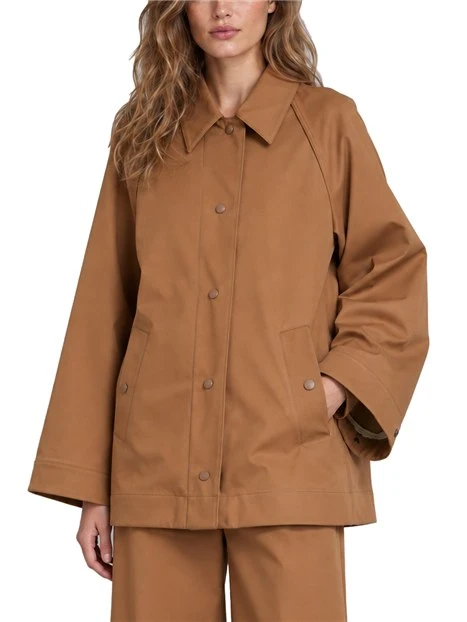 GIACCA IMPERMEABILE CABAN TECNICO ANTIGOCCIA DONNA MARRONE