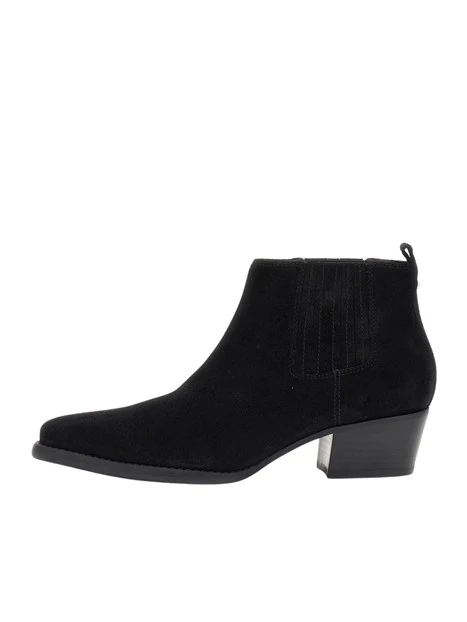 STIVALETTI TACCO BASSO FLTWYISUE10 WESTERN DONNA NERO