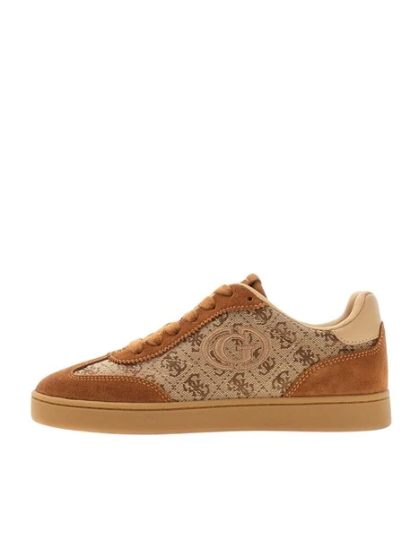 SNEAKERS BASSE FLTJACLEA12 JACQUARD LOGO 4G DONNA MARRONE