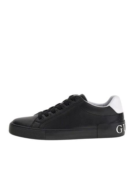SNEAKERS BASSE TALLONE LOGATO UOMO NERO