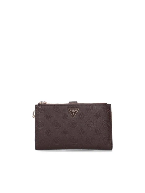 PORTAFOGLIO CON LOGO IMPRESSO DONNA MARRONE