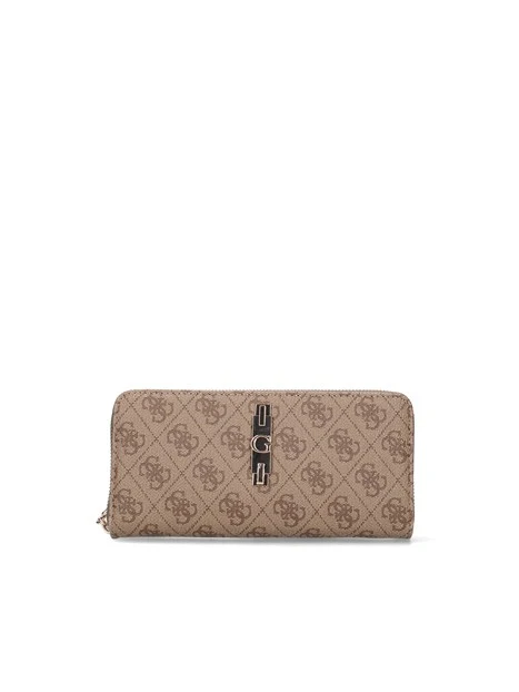 PORTAFOGLIO CON LOGO E LACCETTO DONNA BEIGE