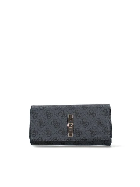 PORTAFOGLIO MAXI CON LOGO ALL OVER DONNA ANTRACITE