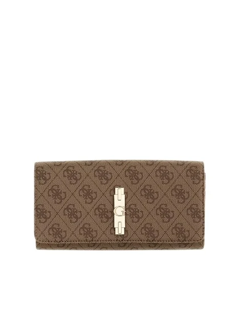PORTAFOGLIO MAXI CON LOGO ALL OVER DONNA BEIGE