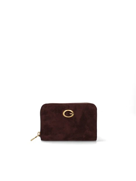 PORTAFOGLIO COMPATTO CON ZIP DONNA MARRONE