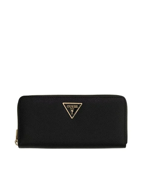 PORTAFOGLIO CON ZIP DONNA NERO
