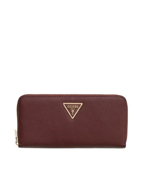 PORTAFOGLIO CON ZIP DONNA BORDEAUX