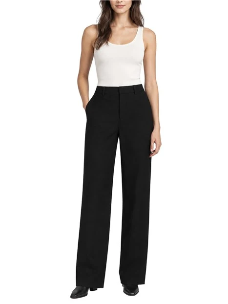 PANTALONI A SIGARETTA IN TESSUTO BLEND DONNA NERO